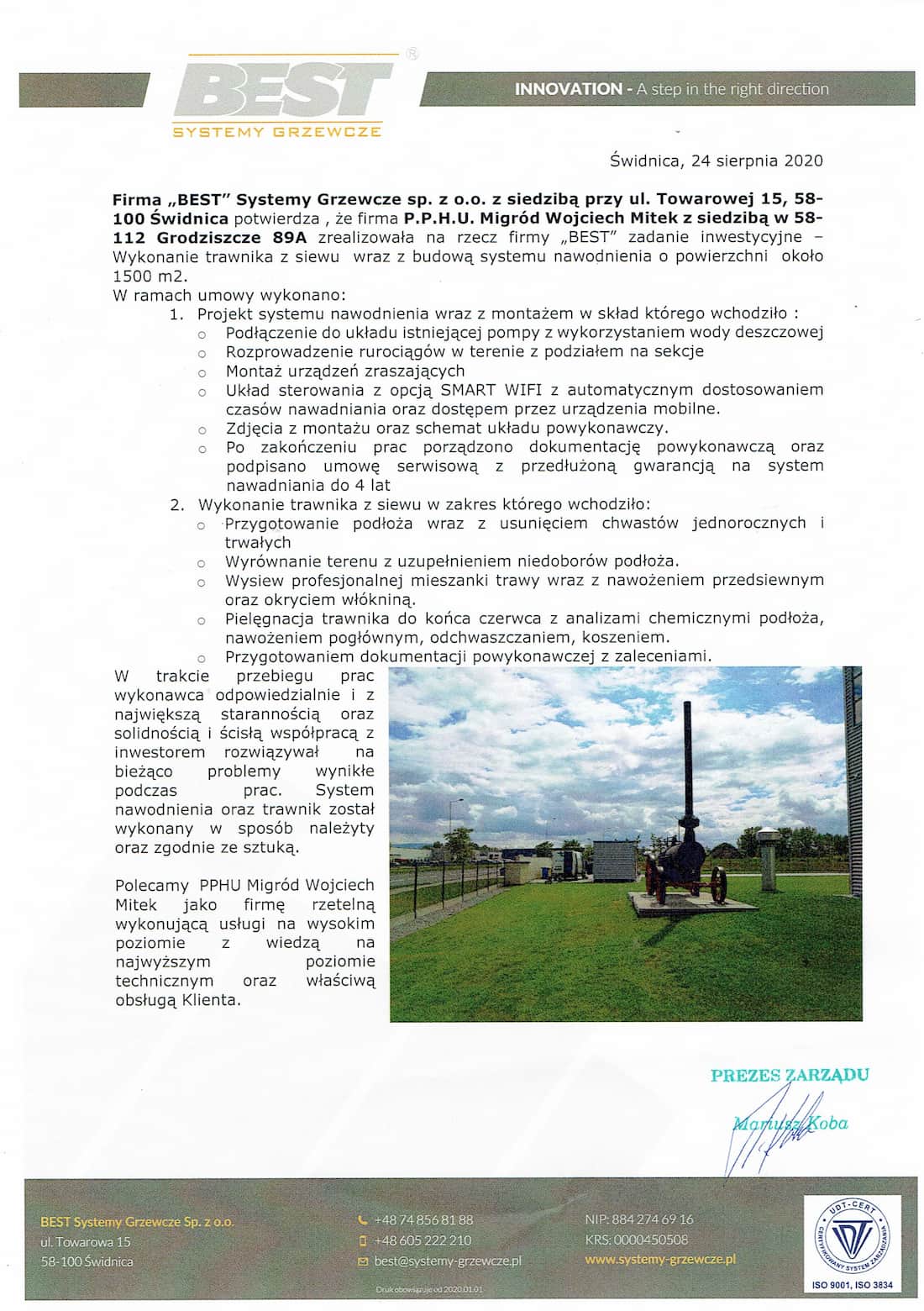 BEST Systemy Grzewcze Odznaka BEST Systemy Grzewcze